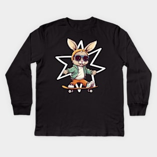 Rabbit Boy Kids Long Sleeve T-Shirt